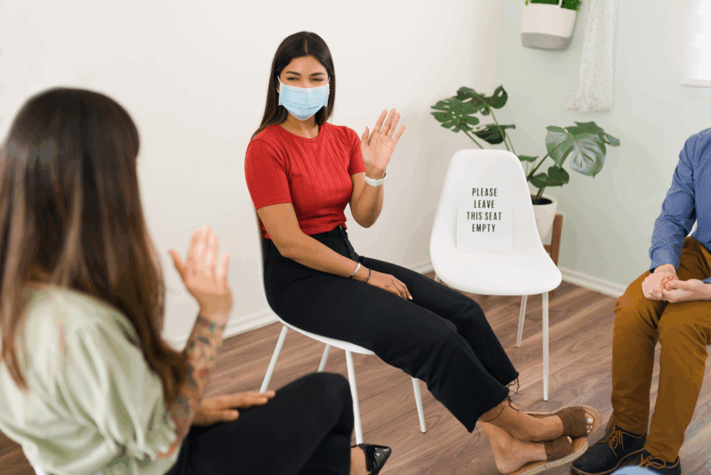Girl visiting a counselor for support.