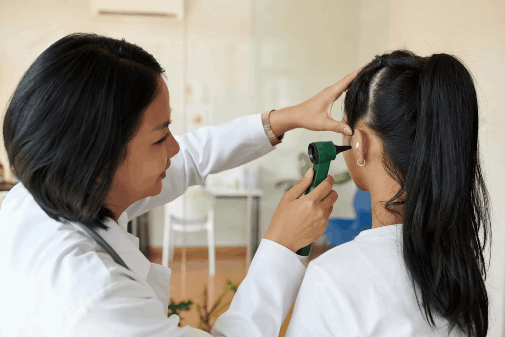 Ear test at near by hearing aids clinic
